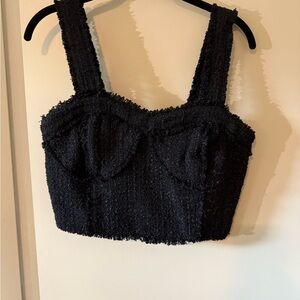 Cropped Textured bustier